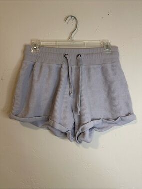 Ocean Drive Lavender Ribbed Drawstring Lounge Shorts